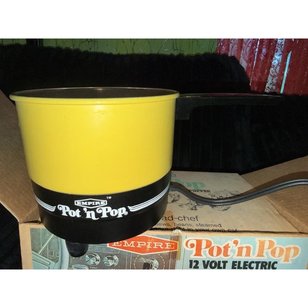Vintage Travel-Mates Pot 'n Pop 12V Electric Saucepan‎ Popcorn Maker Empire 70s